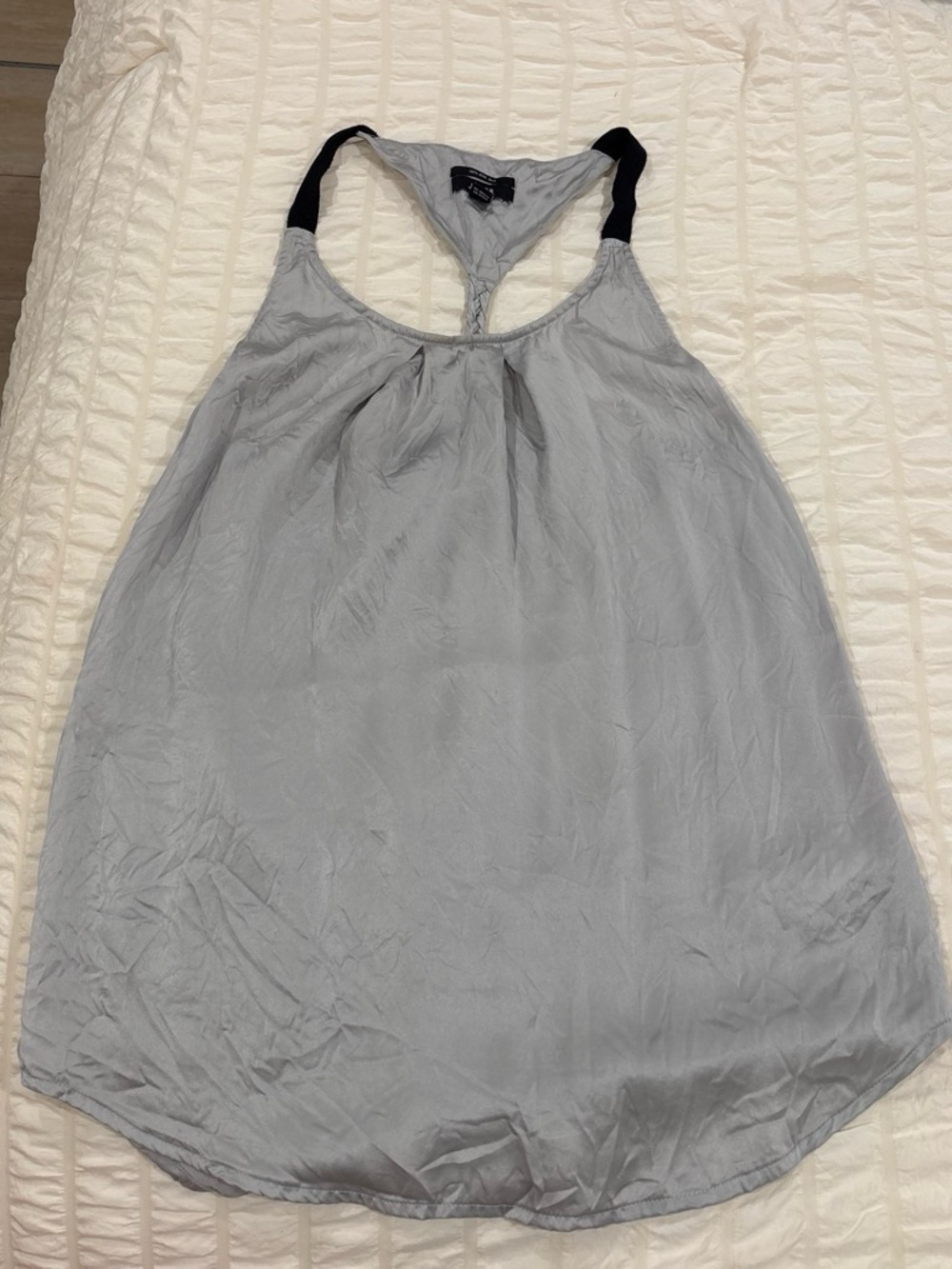 Jacob Light Gray Racerback Camisole with Black Straps